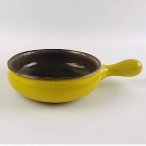 Made in Italy Camia Stoneware Terra Cotta Small Pot Pan Mustard Yellow 5.5” 24